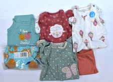 Carter Bulk Lot Of 7 Girls Size 6 Month Mixed Seasons One Pieces Pjs Bottoms NWT