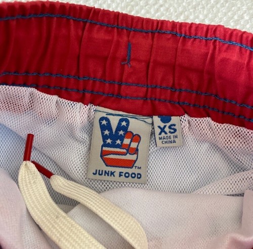 Mickey Mouse Swim Trunks Blue Board Shorts Disney Junk Food Lined Boys XS - Picture 8 of 14