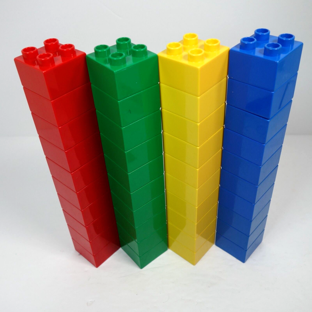LEGO DUPLO Building Blocks Bulk BLUE RED GREEN YELLOW 2x2 Lot of 40 STEM Toy