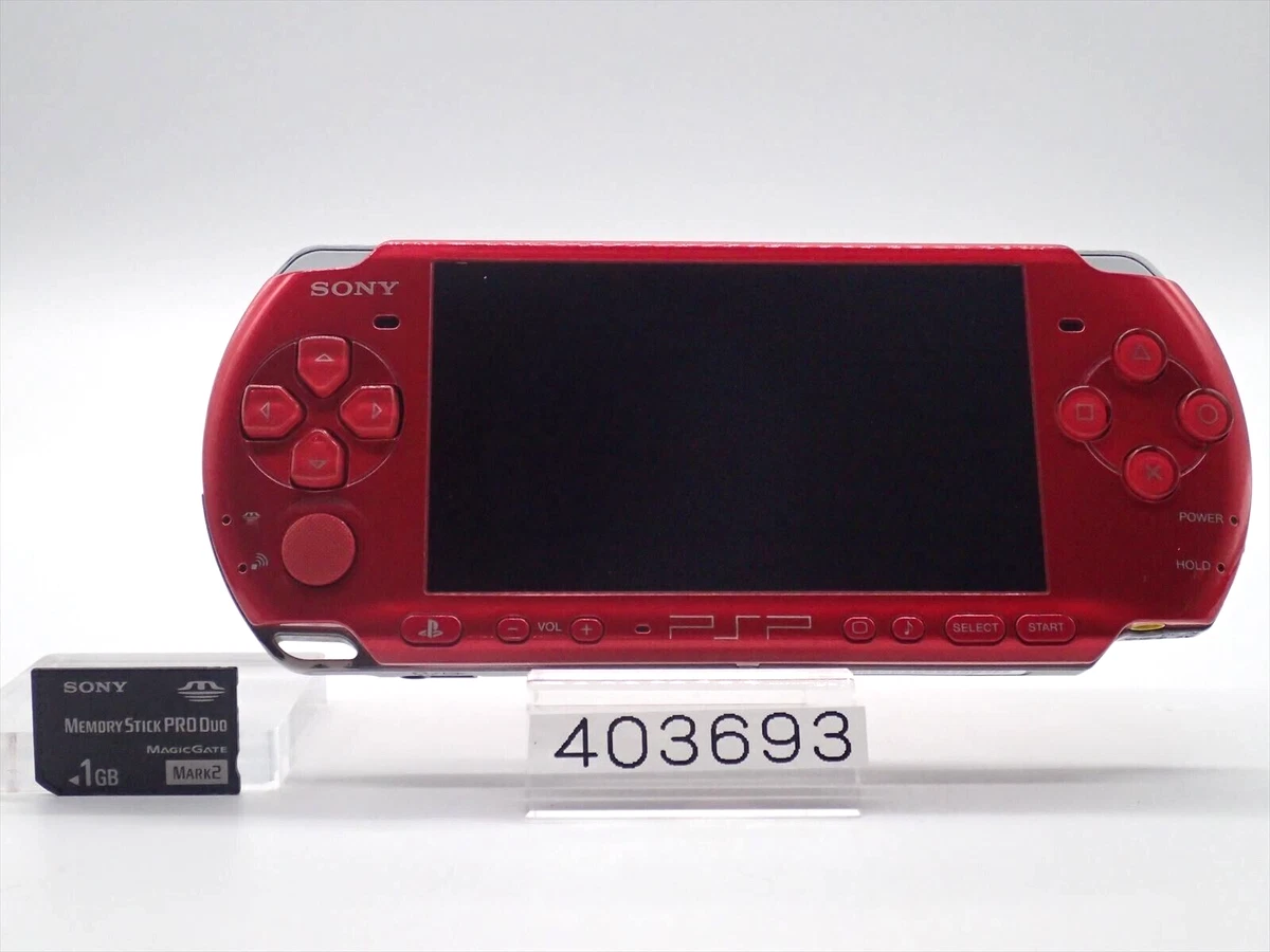 【With Defects】Good SONY PlayStation PSP-3000RR PSP 3000 Radiant Red 1GB 403693