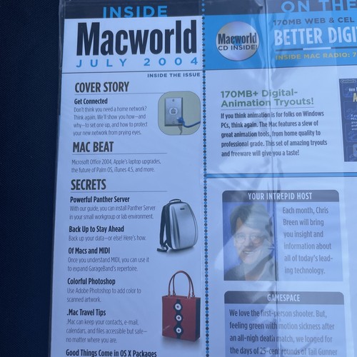 MacWorld Magazine July 2004 Home Networking Guide PowerBooks MIDI And GarageBand - Picture 5 of 7