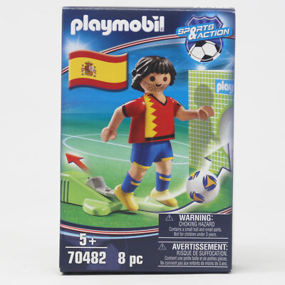 Playmobil Sports and Action Figurine Football Player - Spain 8pc, Brand New!!