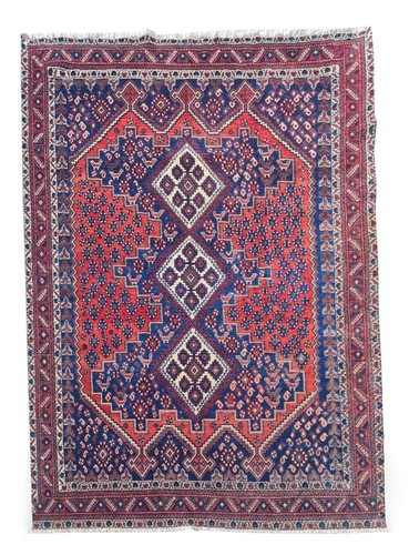 Amazing Hand Knotted Vintage Afshour Wool Area Rug 6 x 5 Ft (1060 Ger-4)
