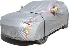 Car Cover Waterproof All Weather, 6 Layers Full Exterior Covers with Zipper Cott