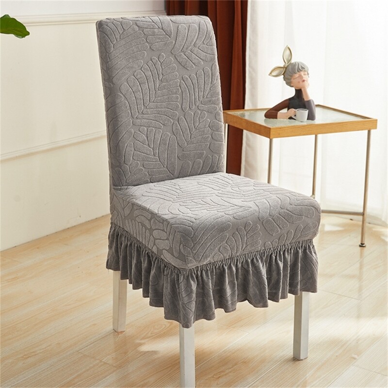 Long Back Chair Cover PolyesterDining Chair Slipcover Large Elastic