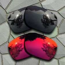 Black&Violet Red Lenses Replacement For-Oakley Holbrook Mix OO9384 Polarized