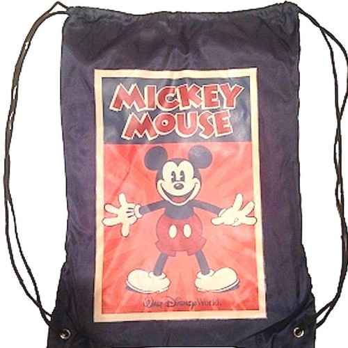 Disney Mickey Mouse Manta de Vellón y Saco Cinch Mochila Parques Temáticos NUEVO - Imagen 2 de 3