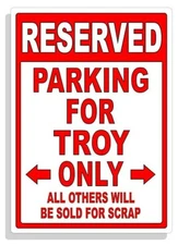 Personalized Parking Sign Wall Decal Metal Sign No Parking Customized for TROY