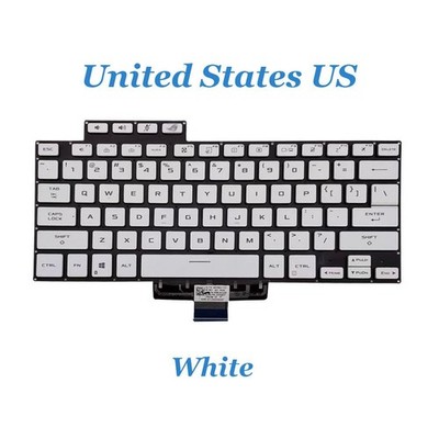 US Keyboard For ASUS ROG Zephyrus M16 GU603H GU603V GU603Z White