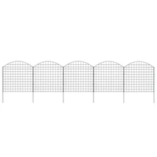 Arched Garden Fence Set 30.5"x30.9" Green