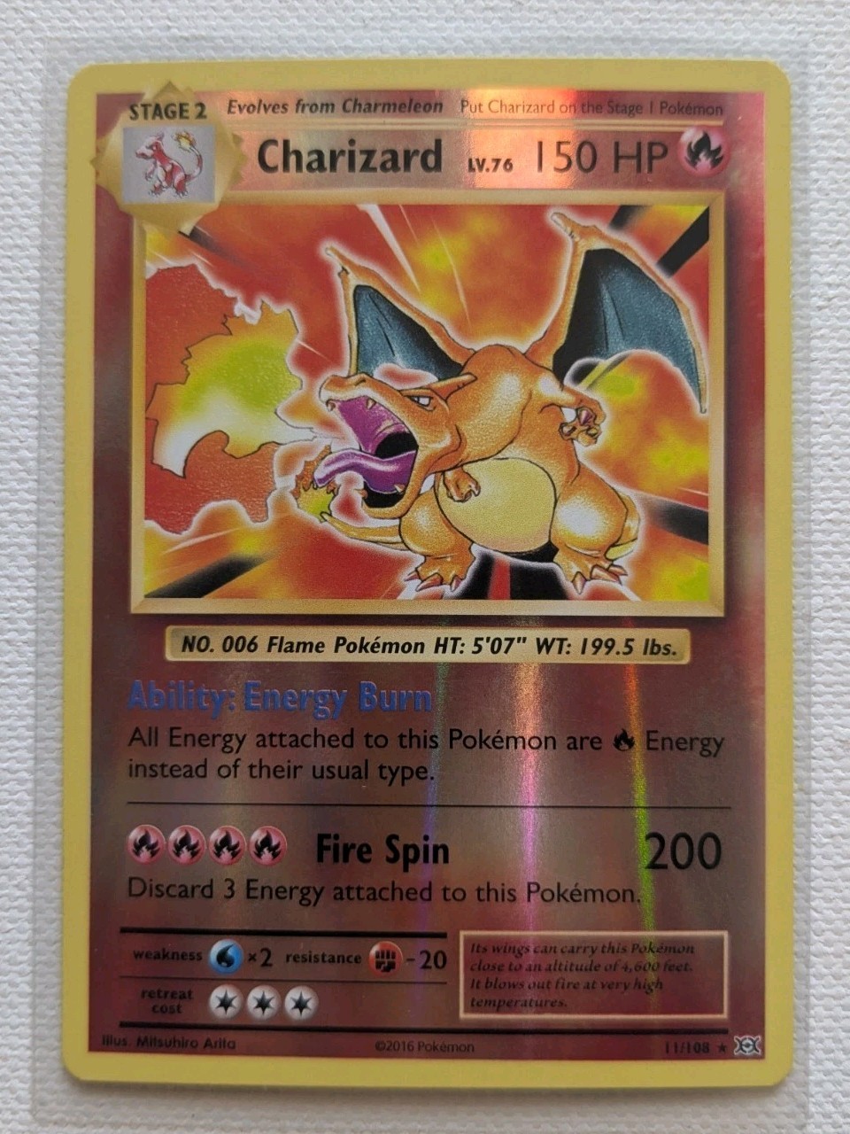 Charizard 2016 XY: Evolutions #011/108 Reverse Holo Price Guide ...