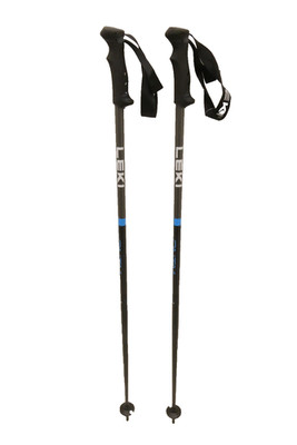 LEKI QNTM Quantum TS 5.0 Ski Poles 115cm 46'' Pair Aluminum Black Blue