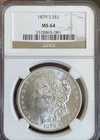 MS 64 ~ 1879 S Morgan Silver Dollar ~ NGC GRADED ~ BU GEM ~ 90% Silver $1