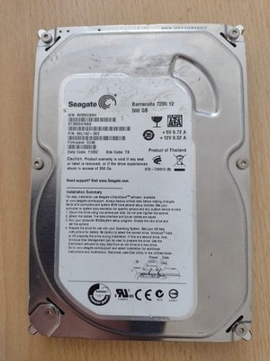 3,5 Zoll SATA Festplatte- Seagate Barracuda  500 GB HDD 7200 RPM 