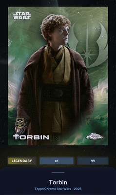 Star Wars Card Trader 2025 Chrome Legendary Kashyyk Green 99cc Torbin Digital