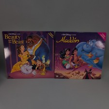 Beauty And The Beast / Aladdin LaserDisc Lot 2 Walt Disney Classic Color Family