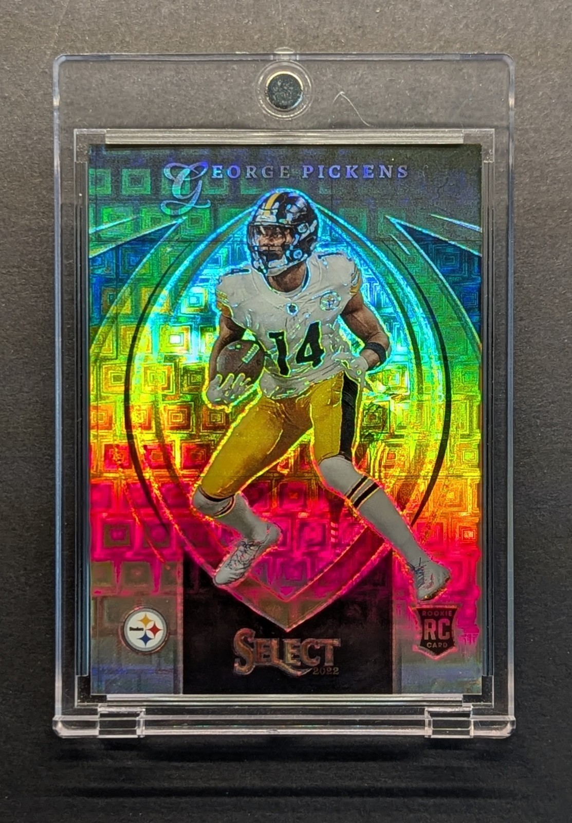 GEORGE PICKENS Rookie 2022 Select Certified Gold Pandora Prizm SSP /10 RC