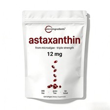 Astaxanthin 12mg,Micro Ingredients, Natural Antioxidant, Easy to Swallow