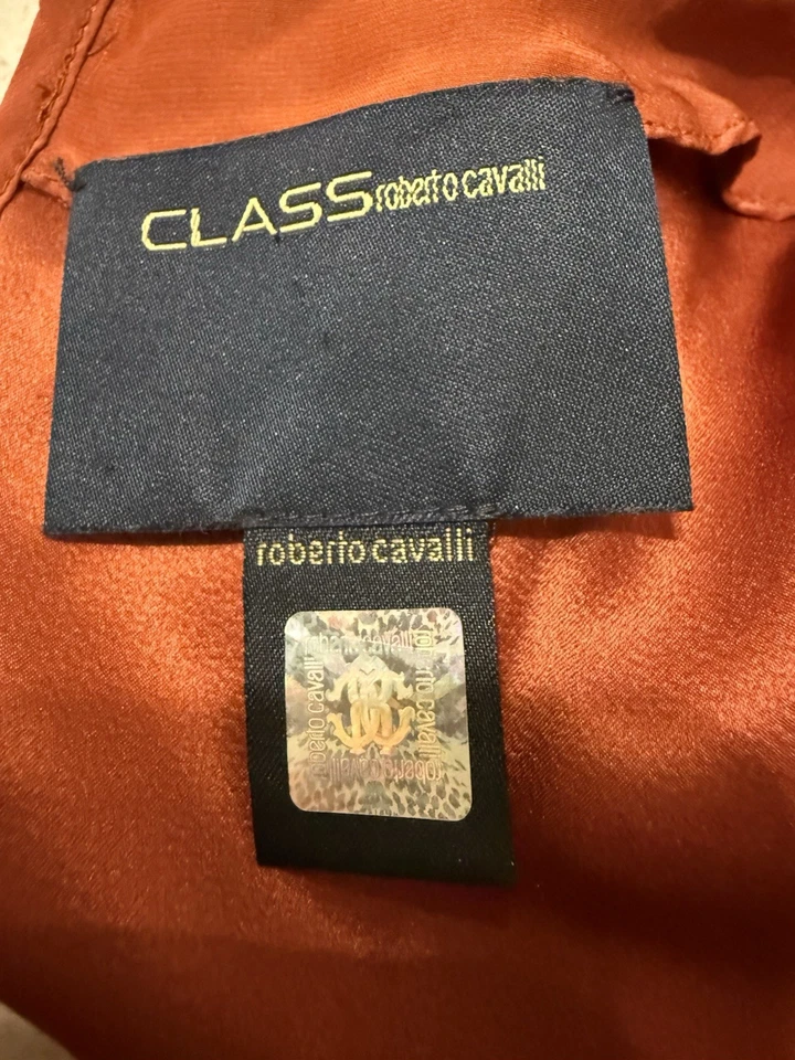 Blusa Top Roberto Cavalli Clase Talla 12 100% Seda Foto 2 de 4