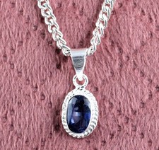 Blue Sapphire 5.90 Ct/10 mm Natural Oval Gemstone Certified Pendant Wedding Gift