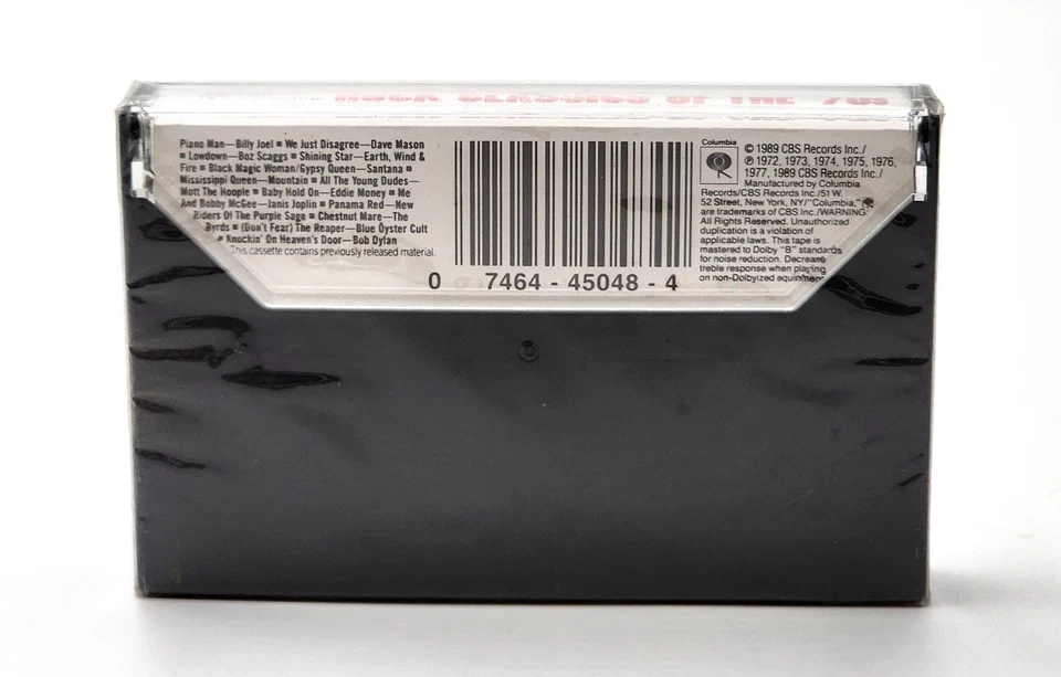 Rock Classics Of The '70s (1989, Cassette, Columbia Records) Factory Sealed - Image 4 of 4