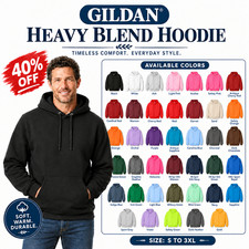 Gildan Adult Heavy Blend Hooded Sweatshirt, Blank Warm Pullover for DIY Printing