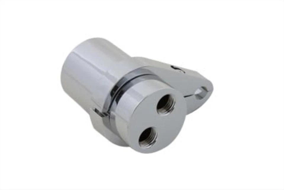 Lata colectora de aceite de respirador cromado para aplicación personalizada de picadora de motocicleta Foto 2 de 3