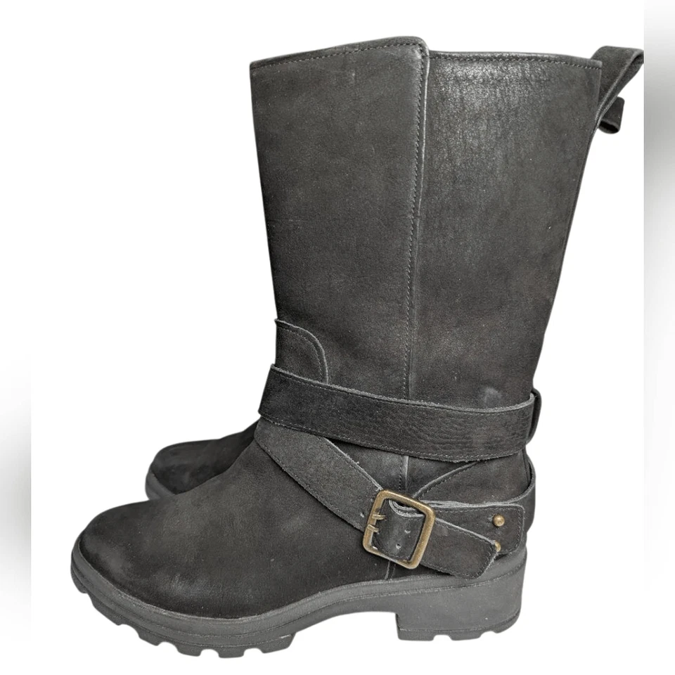 Женские замшевые сапоги Rockport до середины икры с пряжкой и ремешками 7 - Изображение 4 из 4