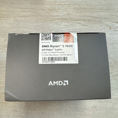 AMD Ryzen 5 7600 Processor (5.1 GHz, 6 Cores, Socket AM5) Boxed