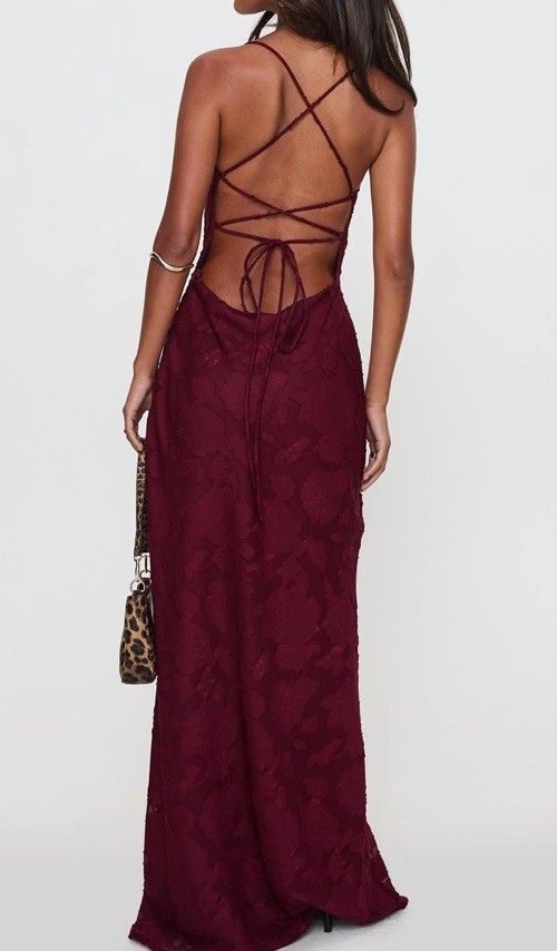 princess Polly Celena Maxi Dress Burgundy Elegant Prom Dress Size8  Comfortable | eBay
