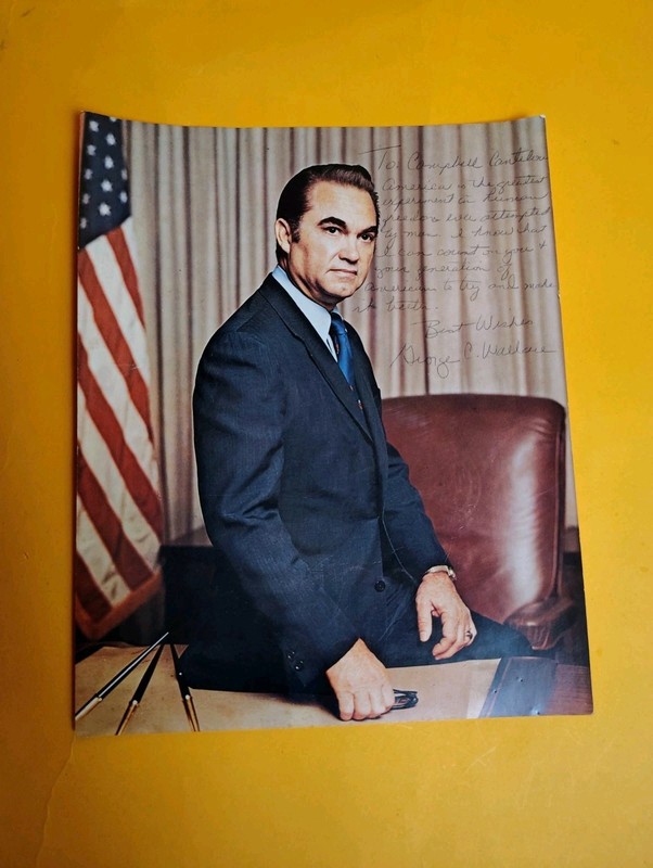 George C. Wallace Autographed Photo / Alabama Gov /Segregation /Pres Candidate