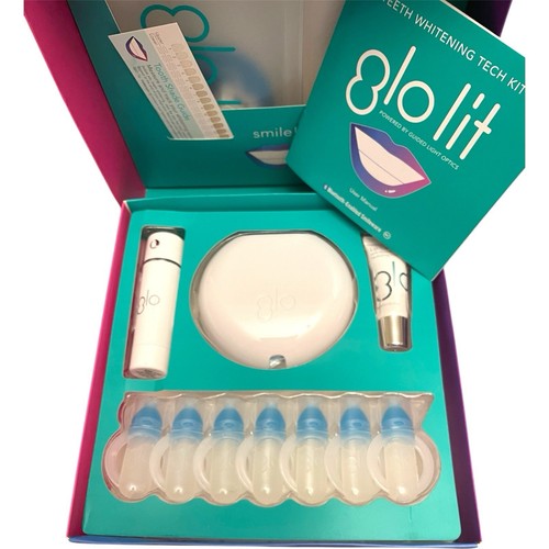 Glo Lit Teeth Whitening Device Tech Kit with Bluetooth Guided Light New, Exp.23