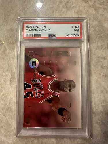 1994-95 Skybox Emotion - Michael Jordan #100 | PSA 7 NM | Chicago Bulls HOF Card