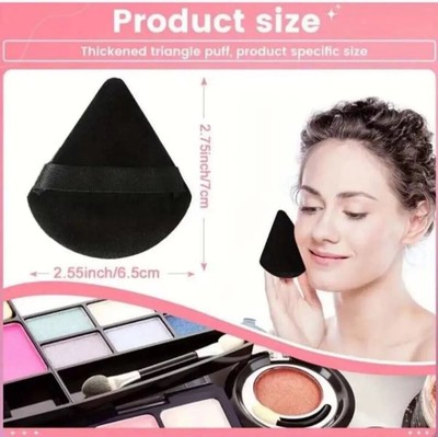 5er Set Dreieck Samt Puderquaste Mehle Mini Gesicht Make-up Schwamm weich