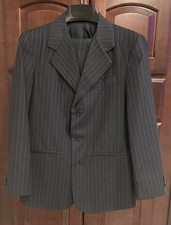 NWT Van Heusen Boys 2 Piece Suit Navy Blue Pinstripe 14 Easter Wedding  120 Tag