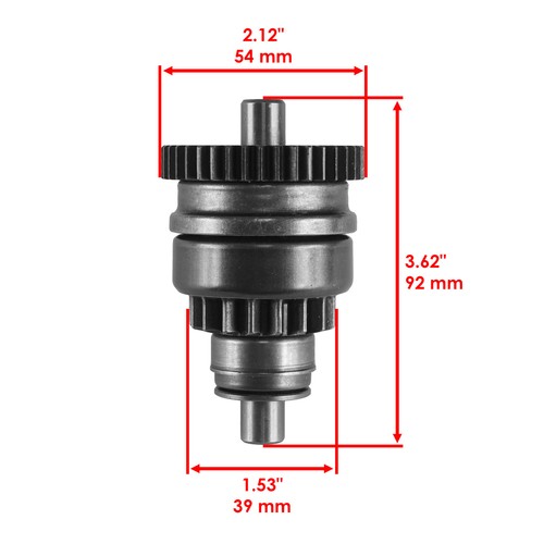 Starter & Drive for Polaris Atv Scrambler 500 1997 1998 1999 2000 2001-2011 New - Foto 3 di 7