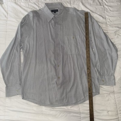 Vintage Yves Saint Laurent Men s Dress Shirt Large White Long Sleeve Button Down