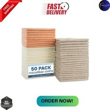 Microfiber Cleaning Cloth Set of 50 Towel Rag Car Polishing Detailing No-Scratch