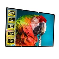 Projector Screen, 100 inch Movie Projector Screen16:9 Foldable 100-inch