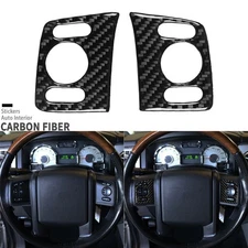 Real Carbon Fiber Interior Steering Wheel Button Cover For Ford Expedition 07-14