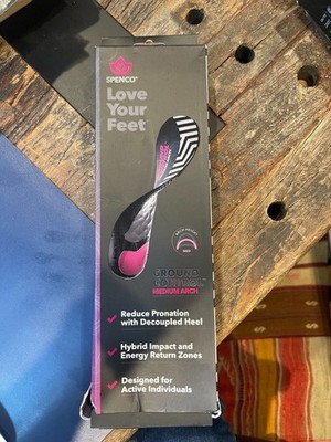 Spenco Ground Control Medium Arch Shoe Insoles - XS - Womens 5/6, Mens 3/5