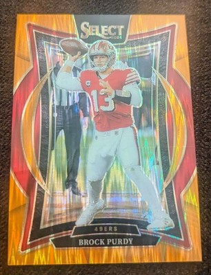 Panini 2024 Select Concourse Brock Purdy #37 Orange Shock Prizm /499