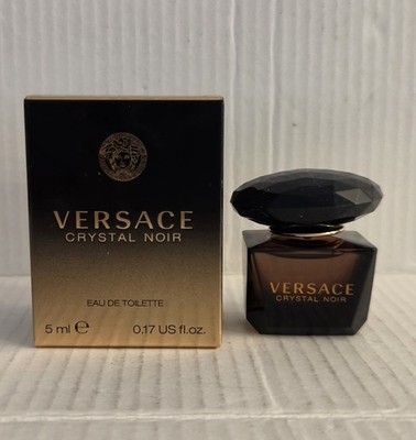 Versace Crystal Noir Eau de Toilette 0.17floz Miniature Splash New in Box 