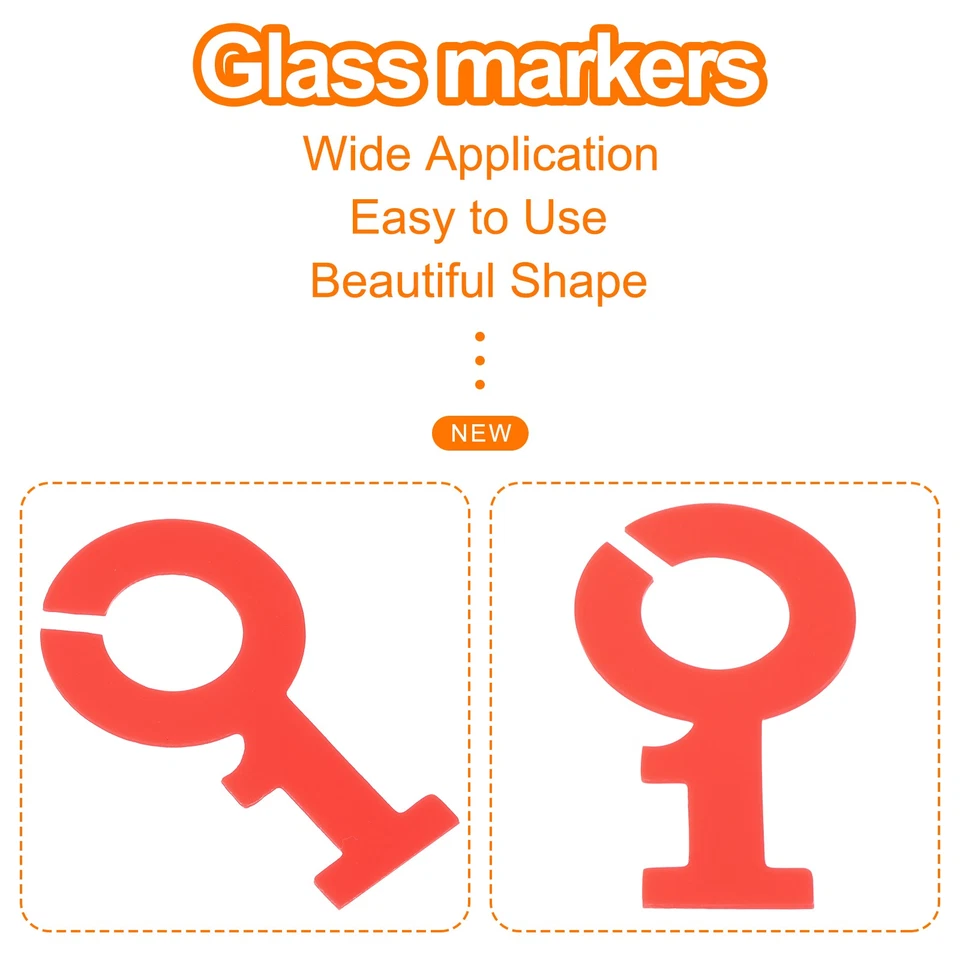 10Pcs Wine Glass Charm Silicone Wine Glass Markers Red Number 0-9 Foto 4 de 4