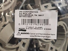 (QTY 100) IPS Corporation 82860 1-inch Plastic Half Clamp with Preloaded Nail