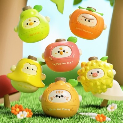 Set 2-Creative Fruit Spinning Top Collision Toy for Kids Cute Interactive Finger