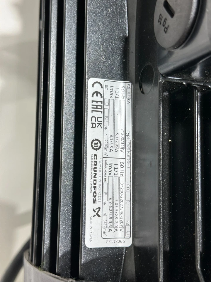Grundfos MG80C2-19FT100-H3 MTH4-4/4A-W-A-AQQV 200V Commercial Submersible Unused - Image 3 of 4