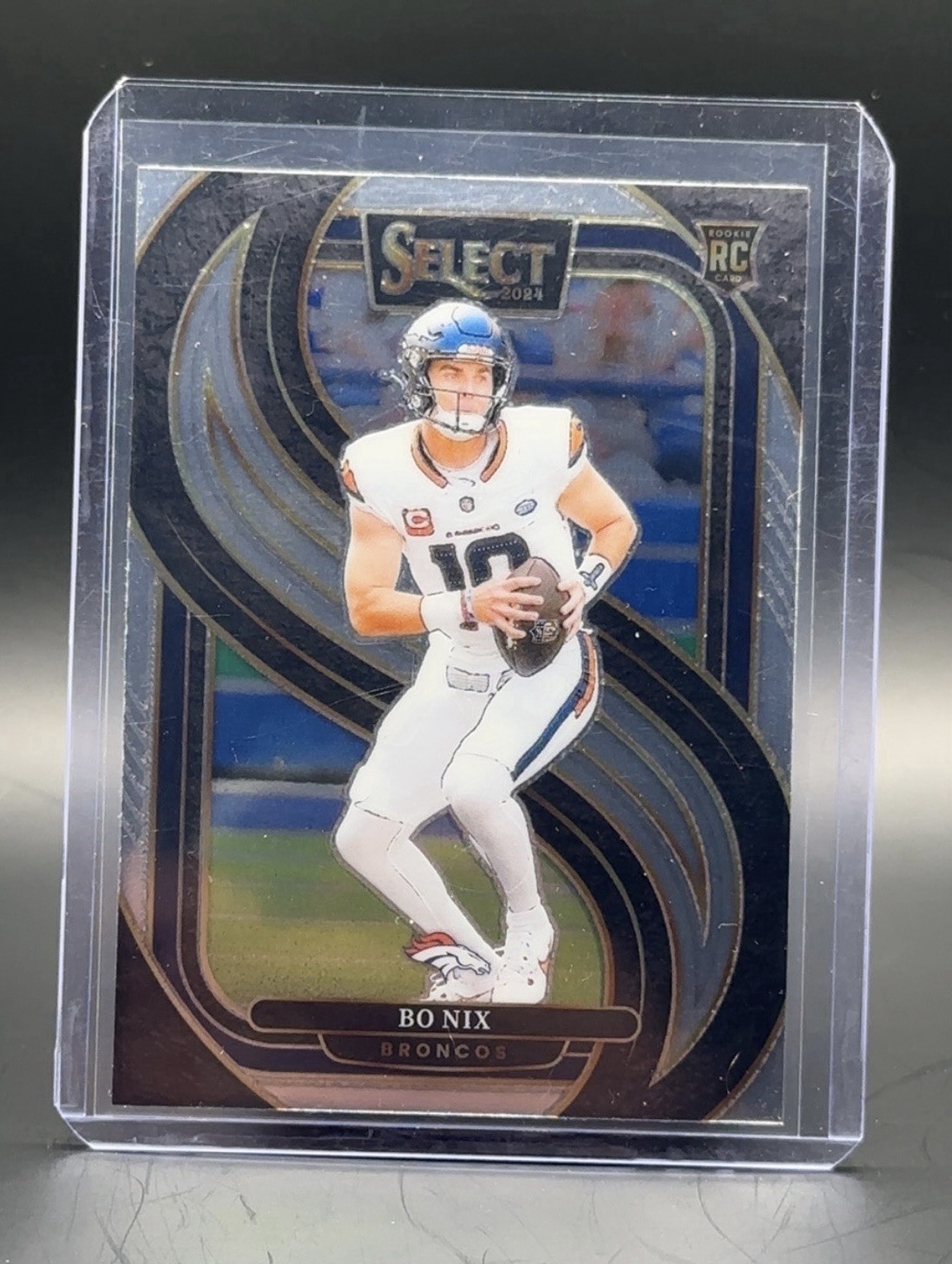 2024 Panini Select - Premier Level Bo Nix #117 Silver Prizm (RC)