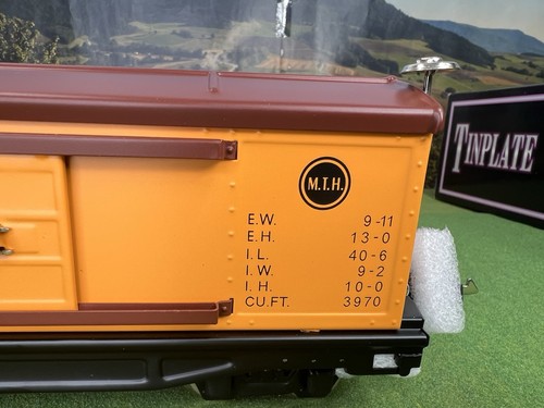 O GAUGE 3-Rail MTH TINPLATE TRADITIONS 10-3003 MTH LINES BOX CAR #814 MINT - Picture 10 of 16