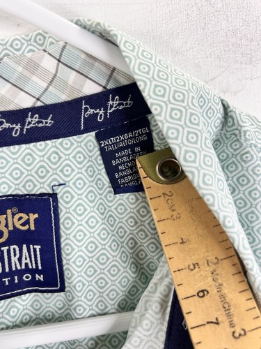 Wrangler George Strait Geometric Shirt Men's 2XLT Cowboy Collection Long Sleeve - Picture 6 of 11